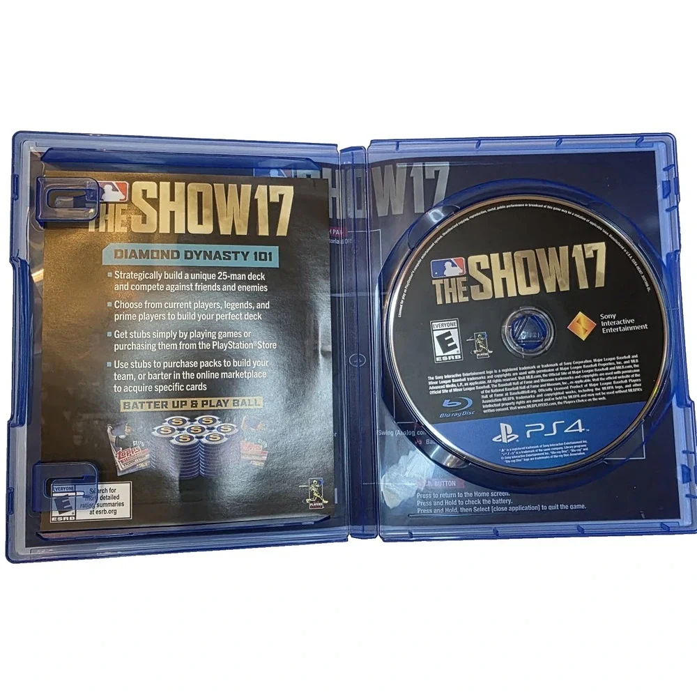MLB The Show 17 PS4, Rated E, Griffey Baseball Simulation Multiplayer Tested CIB
